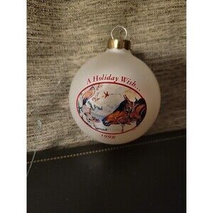 Vtg 2.5" Glass Christmas Ornament Horse Squirrel Holiday Magic 1998 Race LT